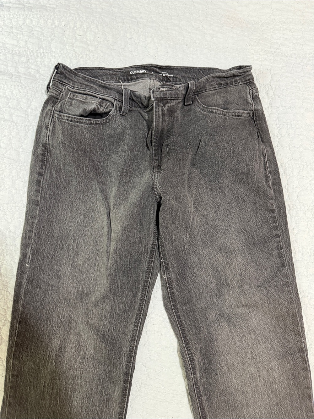 Old Navy Charcoal Gray Straight-Leg Jeans